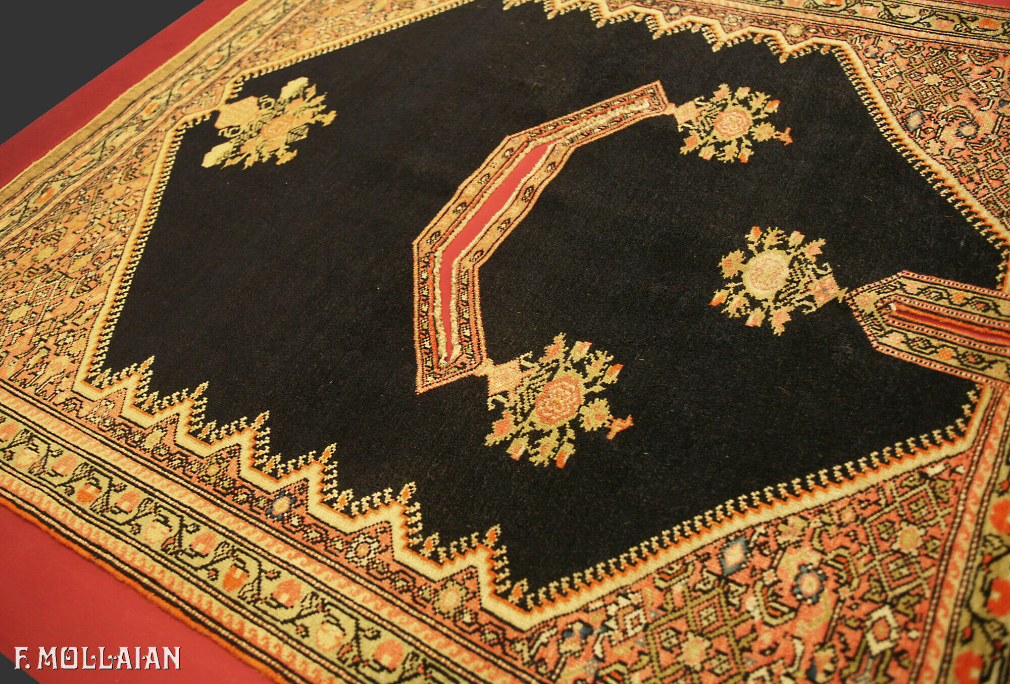 Tapis Persan Antique Saruk Farahan n°:85665261